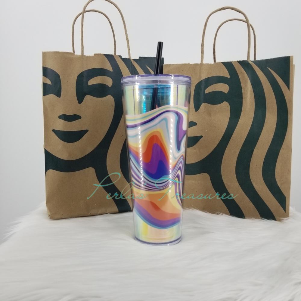 Starbucks Target Exclusive Wavy Rainbow Pride Cold Cup Tumbler
